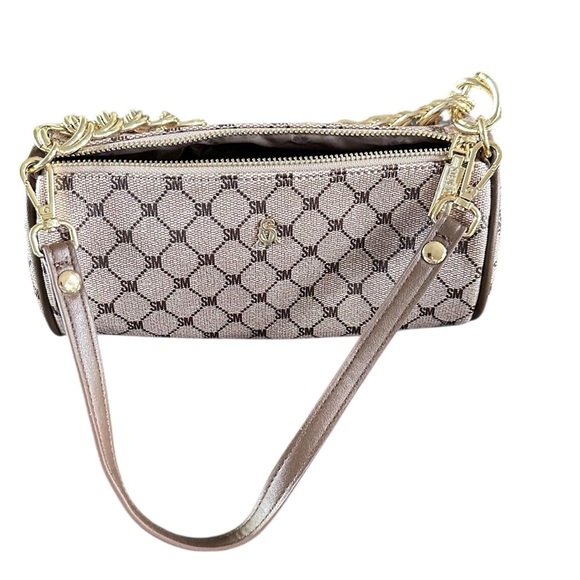 Steve Madden Logo Crossbody Adjustable Strap 24" Brown - Picture 2 of 5